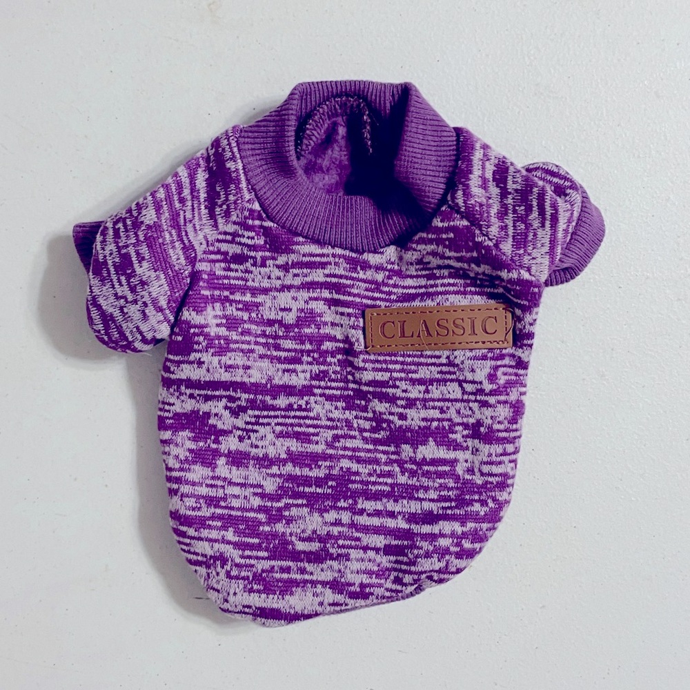Dog Sweatshirt, XS/XXS, Purple Classic